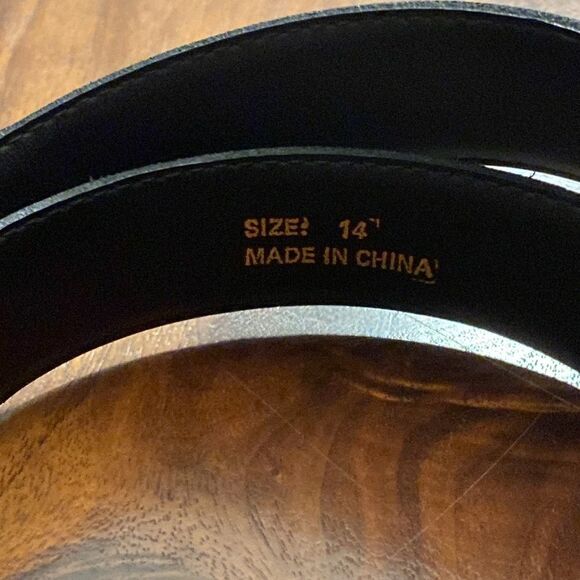 Brown Belt with Bronze Toned Buckle 36” - Picture 5 of 7